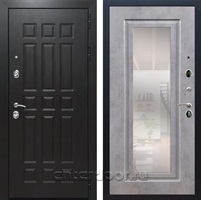 Входная дверь Армада Престиж ФЛ-33 ЧШ с зеркалом ФЛ-120 (Венге / Бетон темный)