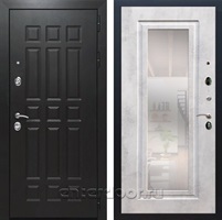 Входная дверь Армада Престиж ФЛ-33 ЧШ с зеркалом ФЛ-120 (Венге / Бетон светлый)