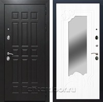 Входная дверь Армада Престиж ФЛ-33 ЧШ с зеркалом ФЛЗ-147 (Венге / Белый ясень)