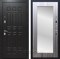Входная дверь Армада Престиж ФЛ-33 ЧШ с зеркалом Пастораль (Венге / Сандал серый)