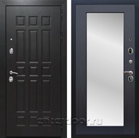 Входная дверь Армада Престиж ФЛ-33 ЧШ с зеркалом Пастораль (Венге / Венге)