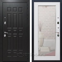 Входная дверь Армада Престиж ФЛ-33 ЧШ с зеркалом Пастораль (Венге / Белый ясень)