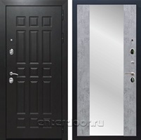 Входная дверь Армада Престиж ФЛ-33 ЧШ с зеркалом СБ-16 (Венге / Бетон темный)