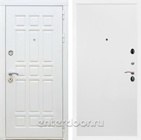Входная металлическая дверь Сиэтл White Гладкая (Белый матовый / Белый матовый)