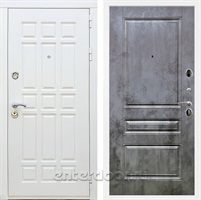 Входная металлическая дверь Сиэтл White ФЛ-243 (Белый матовый / Бетон темный)