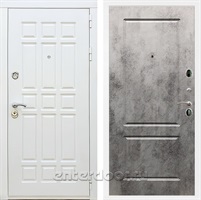 Входная металлическая дверь Сиэтл White ФЛ-117 (Белый матовый / Бетон тёмный)