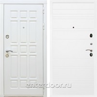 Входная металлическая дверь Сиэтл White ФЛ-14 (Белый матовый / Белый ясень)
