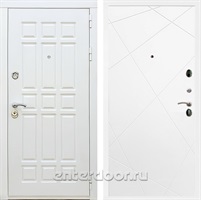 Входная металлическая дверь Сиэтл White ФЛ-291 (Белый матовый / Белый матовый)