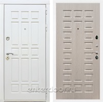 Входная металлическая дверь Сиэтл White ФЛ-183 (Белый матовый / Беленый дуб)