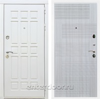 Входная металлическая дверь Сиэтл White ФЛ-185 (Белый матовый / Сандал белый)