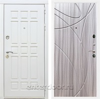 Входная металлическая дверь Сиэтл White ФЛ-247 (Белый матовый / Сандал серый)
