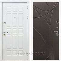Входная металлическая дверь Сиэтл White ФЛ-247 (Белый матовый / Венге)