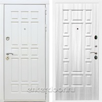 Входная металлическая дверь Сиэтл White ФЛ-244 (Белый матовый / Сандал белый)