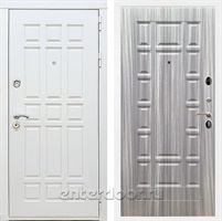 Входная металлическая дверь Сиэтл White ФЛ-244 (Белый матовый / Сандал серый)