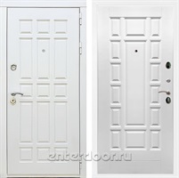 Входная металлическая дверь Сиэтл White ФЛ-244 (Белый матовый / Белый ясень)