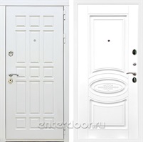 Входная металлическая дверь Сиэтл White ФЛ-181 (Белый матовый / Белый матовый)