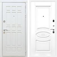 Входная металлическая дверь Сиэтл White ФЛ-181 (Белый матовый / Белый матовый)