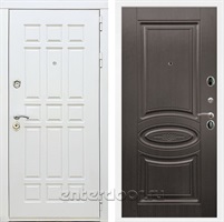 Входная металлическая дверь Сиэтл White ФЛ-181 (Белый матовый / Венге)