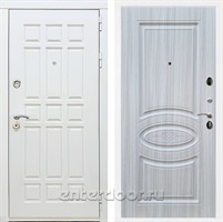 Входная металлическая дверь Сиэтл White ФЛ-181 (Белый матовый / Сандал белый)