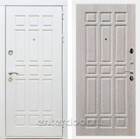 Входная металлическая дверь Сиэтл White ФЛ-33 (Белый матовый / Беленый дуб)