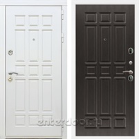 Входная металлическая дверь Сиэтл White ФЛ-33 (Белый матовый / Венге)