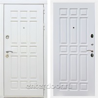Входная металлическая дверь Сиэтл White ФЛ-33 (Белый матовый / Белый ясень)
