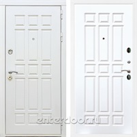 Входная металлическая дверь Сиэтл White ФЛ-33 (Белый матовый / Белый матовый)