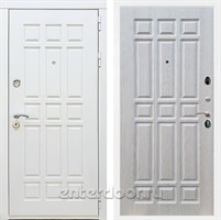 Входная металлическая дверь Сиэтл White ФЛ-33 (Белый матовый / Лиственница беж)