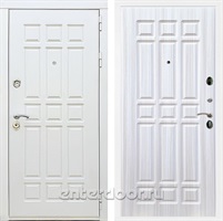 Входная металлическая дверь Сиэтл White ФЛ-33 (Белый матовый / Сандал белый)