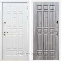 Входная металлическая дверь Сиэтл White ФЛ-33 (Белый матовый / Сандал серый)