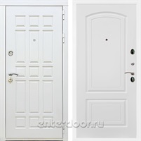 Входная металлическая дверь Сиэтл White ФЛ-138 (Белый матовый / Белый ясень)