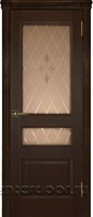 Ульяновские двери Милан со стеклом (Орех тон 2)