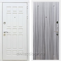 Входная металлическая дверь Сиэтл White ФЛ-68 (Белый матовый / Сандал серый)