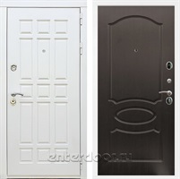 Входная металлическая дверь Сиэтл White ФЛ-128 (Белый матовый / Венге)