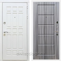 Входная металлическая дверь Сиэтл White ФЛ-39 (Белый матовый / Сандал серый)