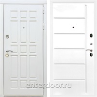 Входная металлическая дверь Сиэтл White ФЛ-102 (Белый матовый / Белый матовый)