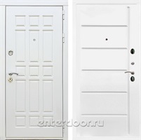 Входная металлическая дверь Сиэтл White ФЛ-102 (Белый матовый / Белый ясень)