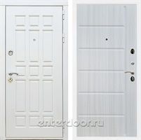Входная металлическая дверь Сиэтл White ФЛ-102 (Белый матовый / Сандал белый)