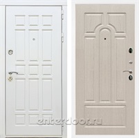 Входная металлическая дверь Сиэтл White ФЛ-58 (Белый матовый / Беленый дуб)