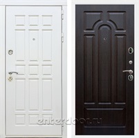 Входная металлическая дверь Сиэтл White ФЛ-58 (Белый матовый / Венге)