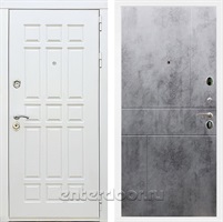 Входная металлическая дверь Сиэтл White ФЛ-290 (Белый матовый / Бетон тёмный)