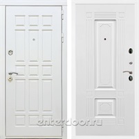 Входная металлическая дверь Сиэтл White ФЛ-2 (Белый матовый / Белый ясень)