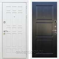 Входная металлическая дверь Сиэтл White ФЛ-3 (Белый матовый / Венге)