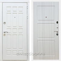 Входная металлическая дверь Сиэтл White ФЛ-3 (Белый матовый / Сандал белый)
