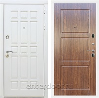 Входная металлическая дверь Сиэтл White ФЛ-3 (Белый матовый / Берёза морёная)