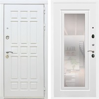Входная металлическая дверь Сиэтл White с зеркалом (Белый матовый / Белый матовый) Входная металлическая дверь Сиэтл White с зеркалом (Белый матовый / Белый матовый)