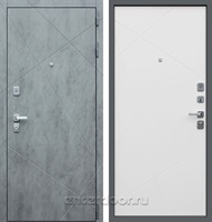 Входная металлическая дверь АСД Дуэт Б (Бетон темный / Белый матовый)