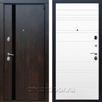 Входная металлическая дверь Премьер 3К ФЛ-14 (Тиковое дерево / Белый ясень)