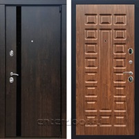 Входная металлическая дверь Премьер 3К ФЛ-183 (Тиковое дерево / Берёза морёная)