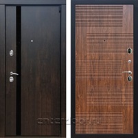 Входная металлическая дверь Премьер 3К ФЛ-185 (Тиковое дерево / Орех темный)